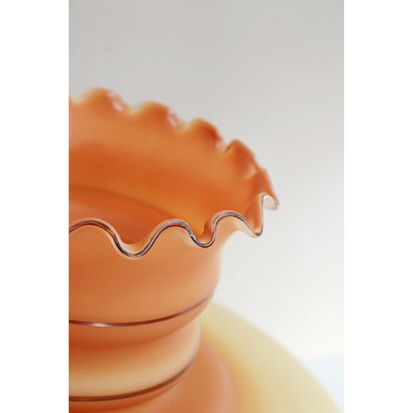 1970's Vintage Large Cottage Floral Hurricane Lamp Shade ~ Hand Painted ~ 70s - Picture 4 of 7